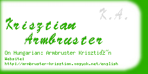 krisztian armbruster business card